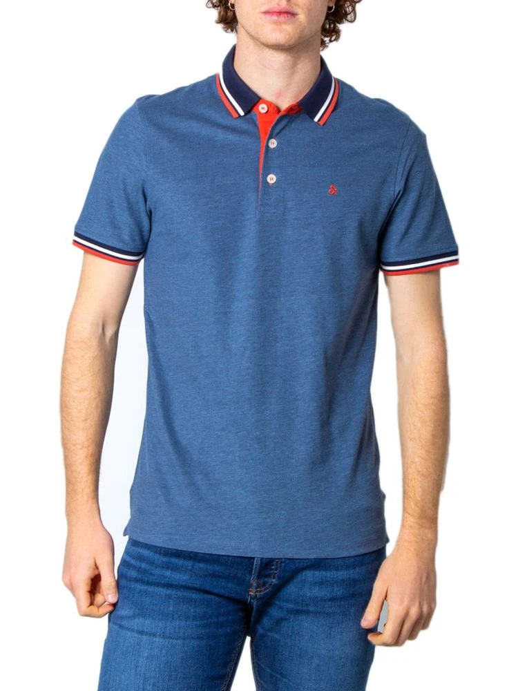 Blue Cotton Polo Shirt