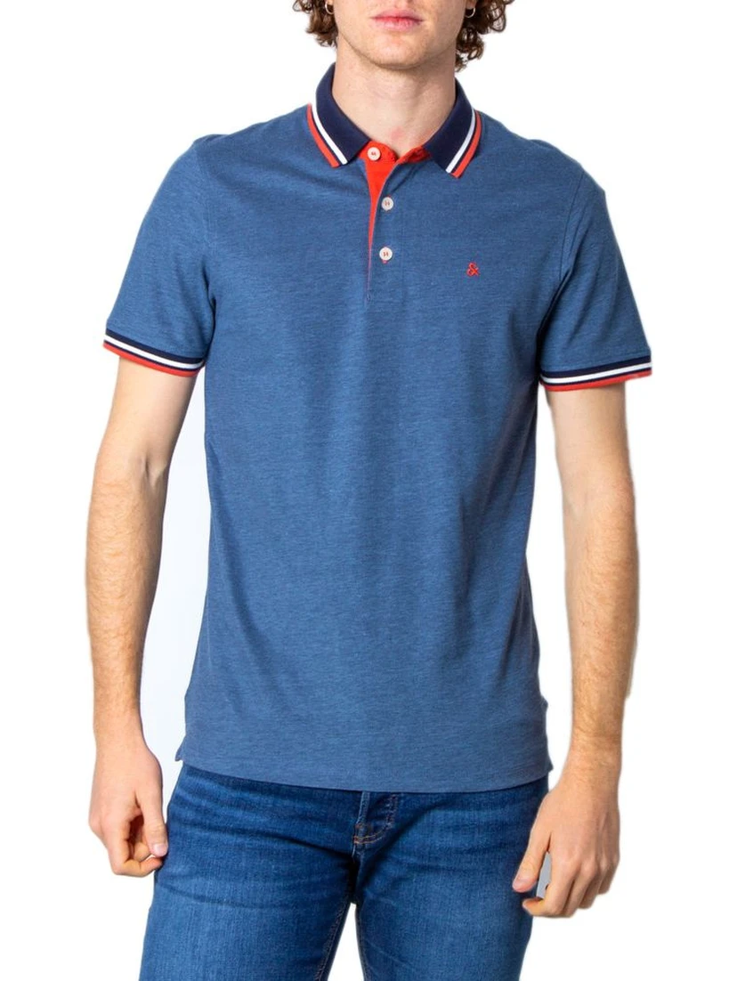 Blue Cotton Polo Shirt