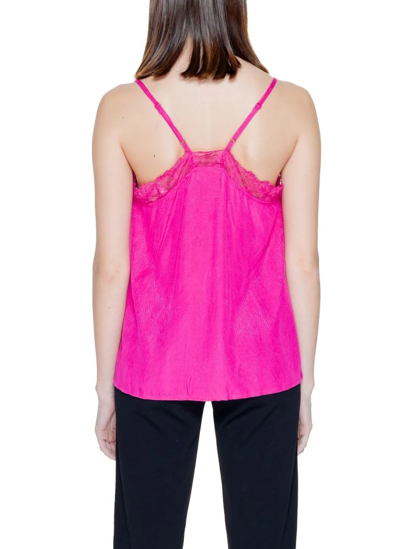Pink Viscose Tank Tops