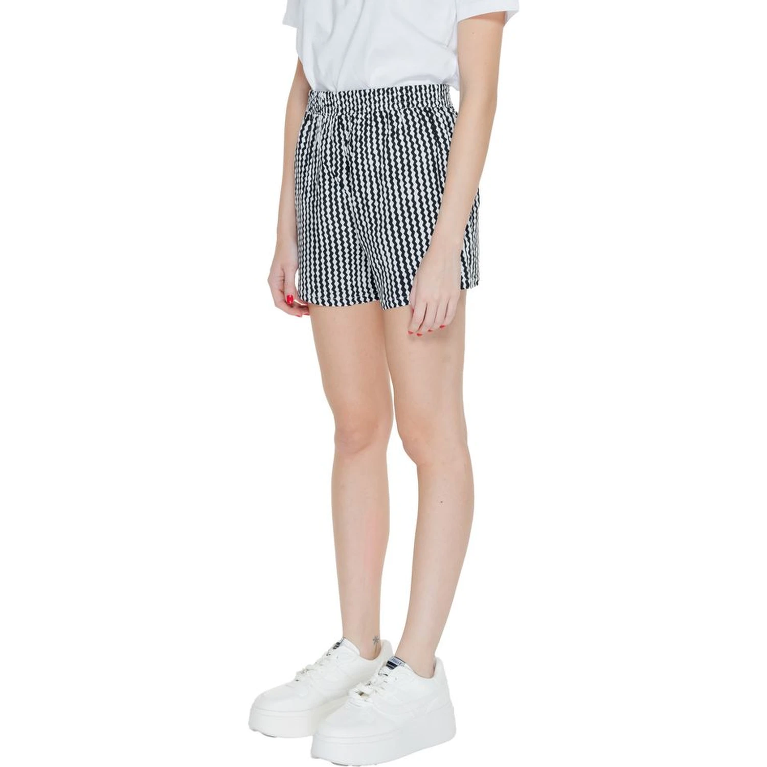 Black Viscose Shorts