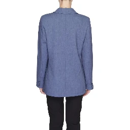 Blue Polyester Blazer