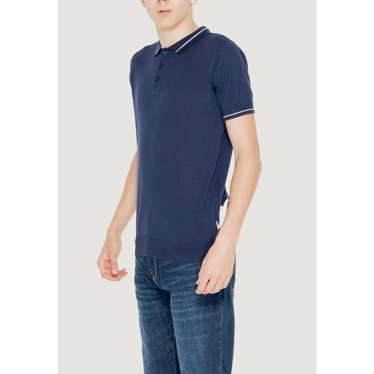 Blue Cotton Shortsleeve Shirt