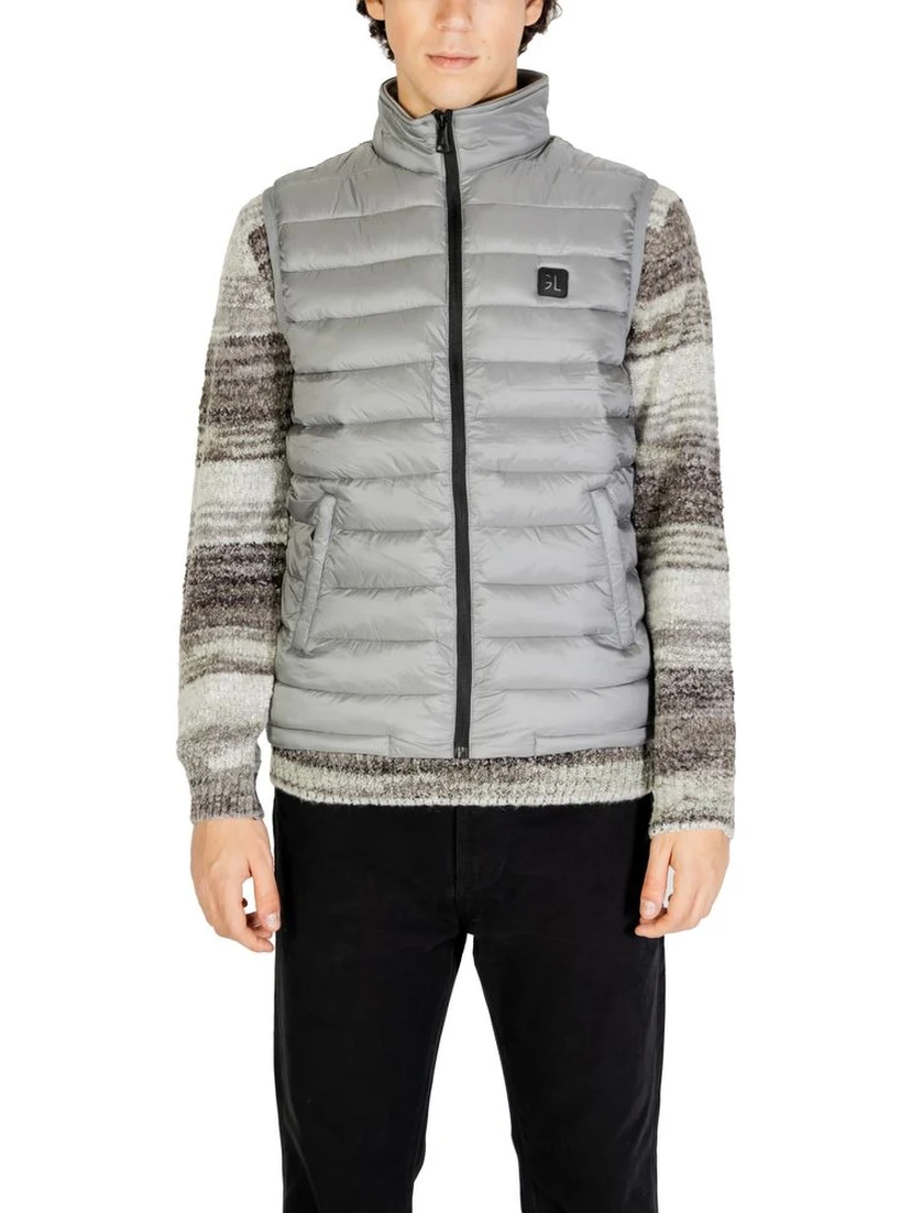 Gray Polyamide Sleveless Jacket