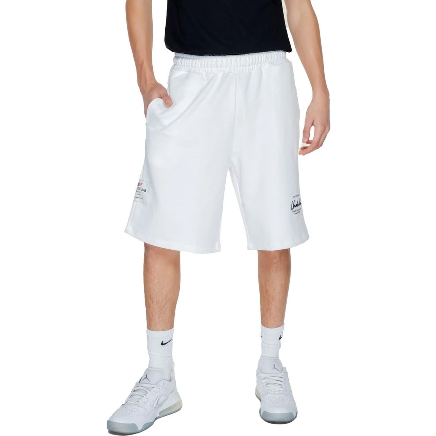 White Cotton Bermuda Shorts