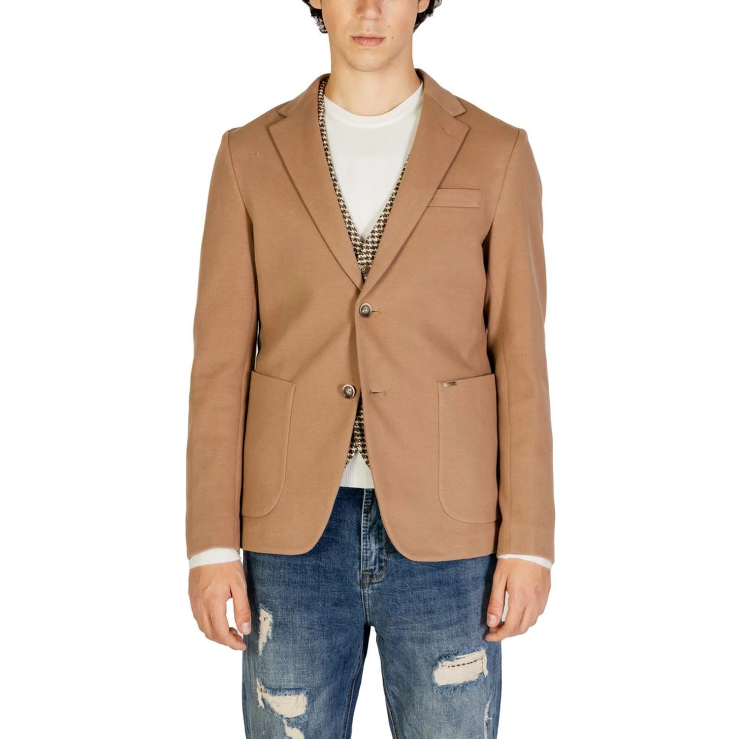 Beige Cotton Blazer
