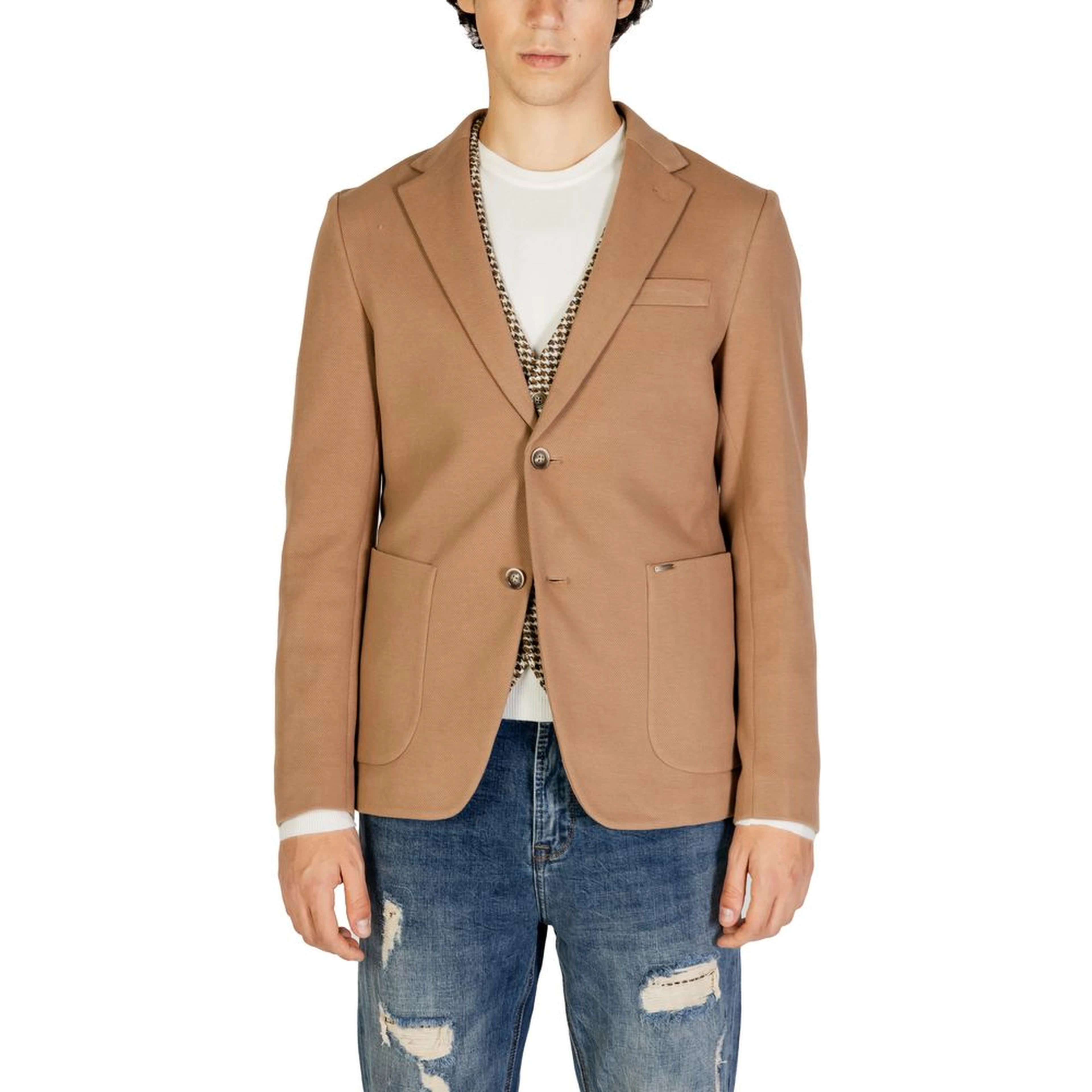 Beige Cotton Blazer