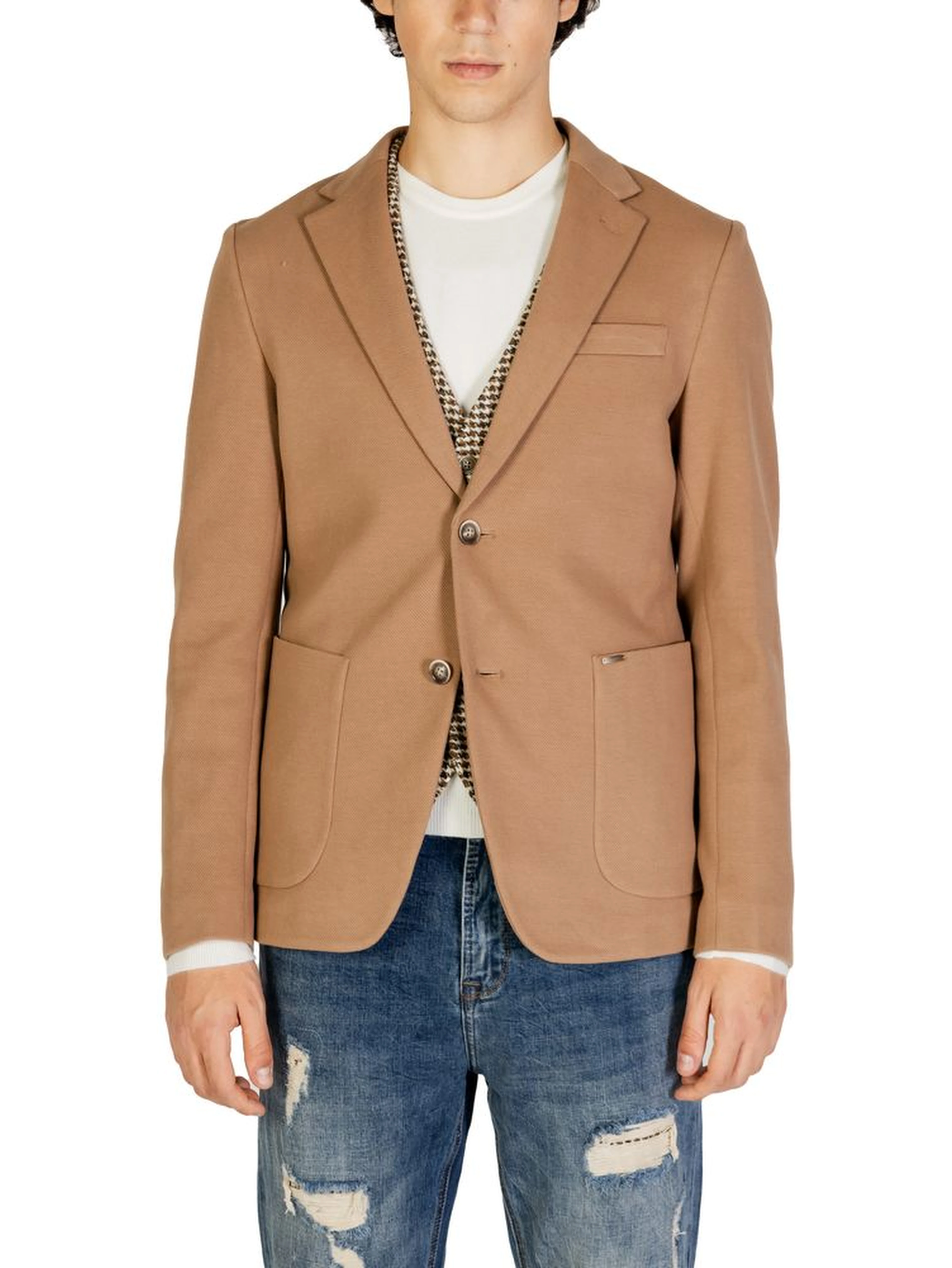 Beige Cotton Blazer