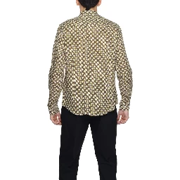 Beige Linen Pattern Shirt