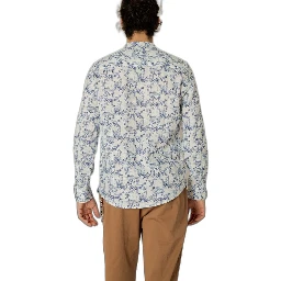 Blue Linen Pattern Shirt