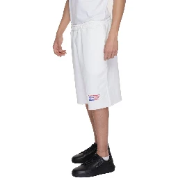 White Cotton Bermuda Shorts