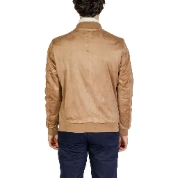 Beige Polyester Bomber