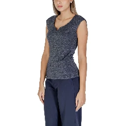 Blue Viscose Tank Tops