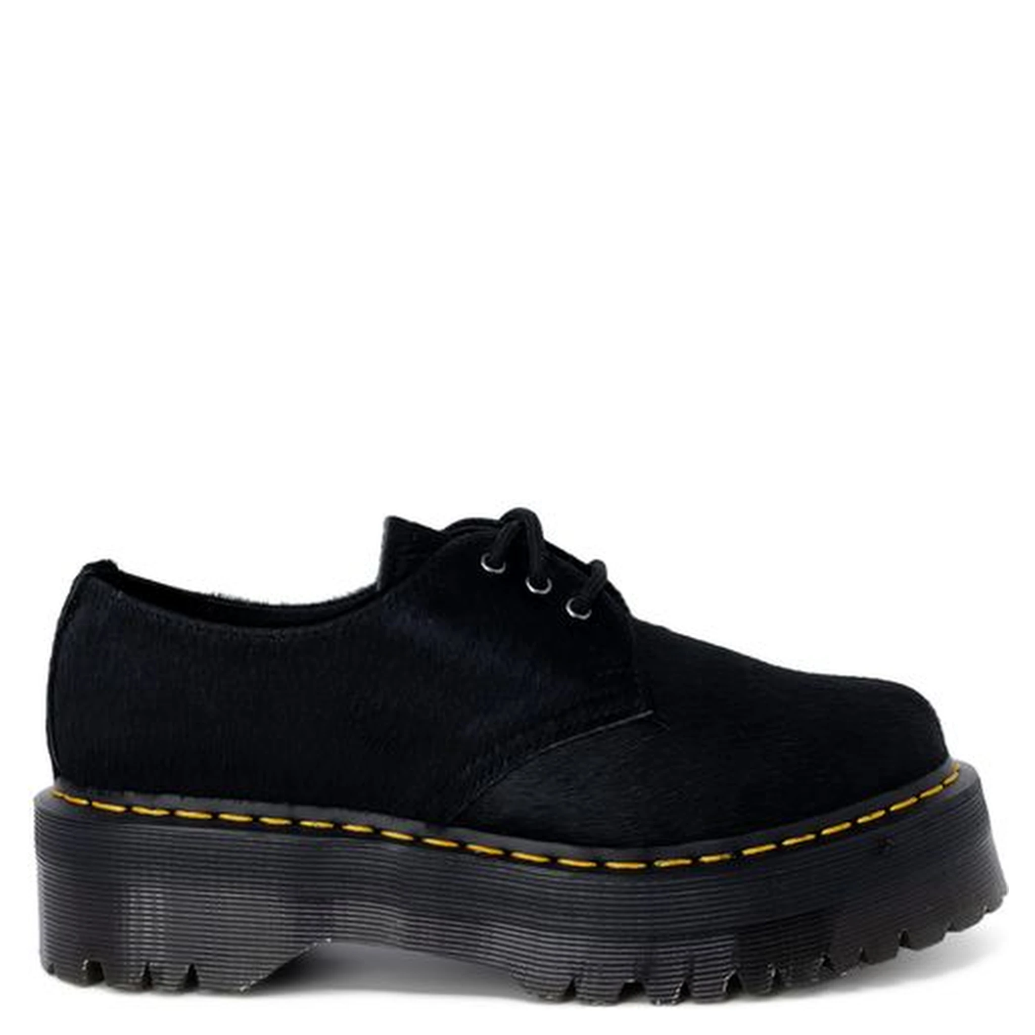 Black Leather Lace-Up Boots