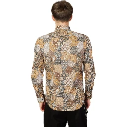 Beige Cotton Pattern Shirt