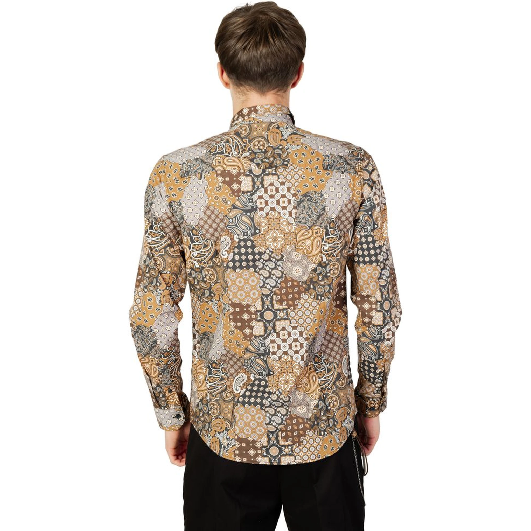 Beige Cotton Pattern Shirt