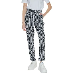 Black Viscose Casual Pants