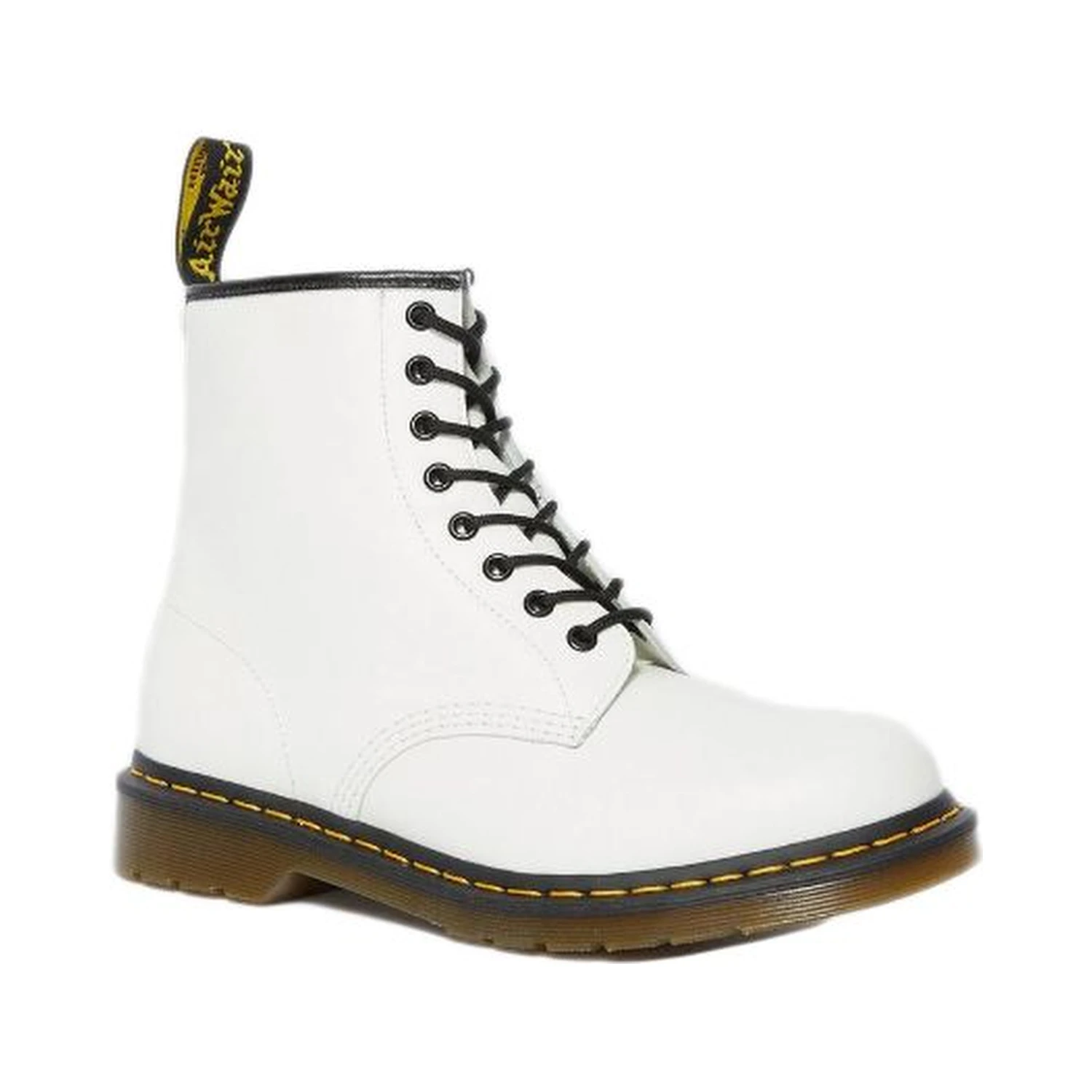 White Leather Lace-Up Boots
