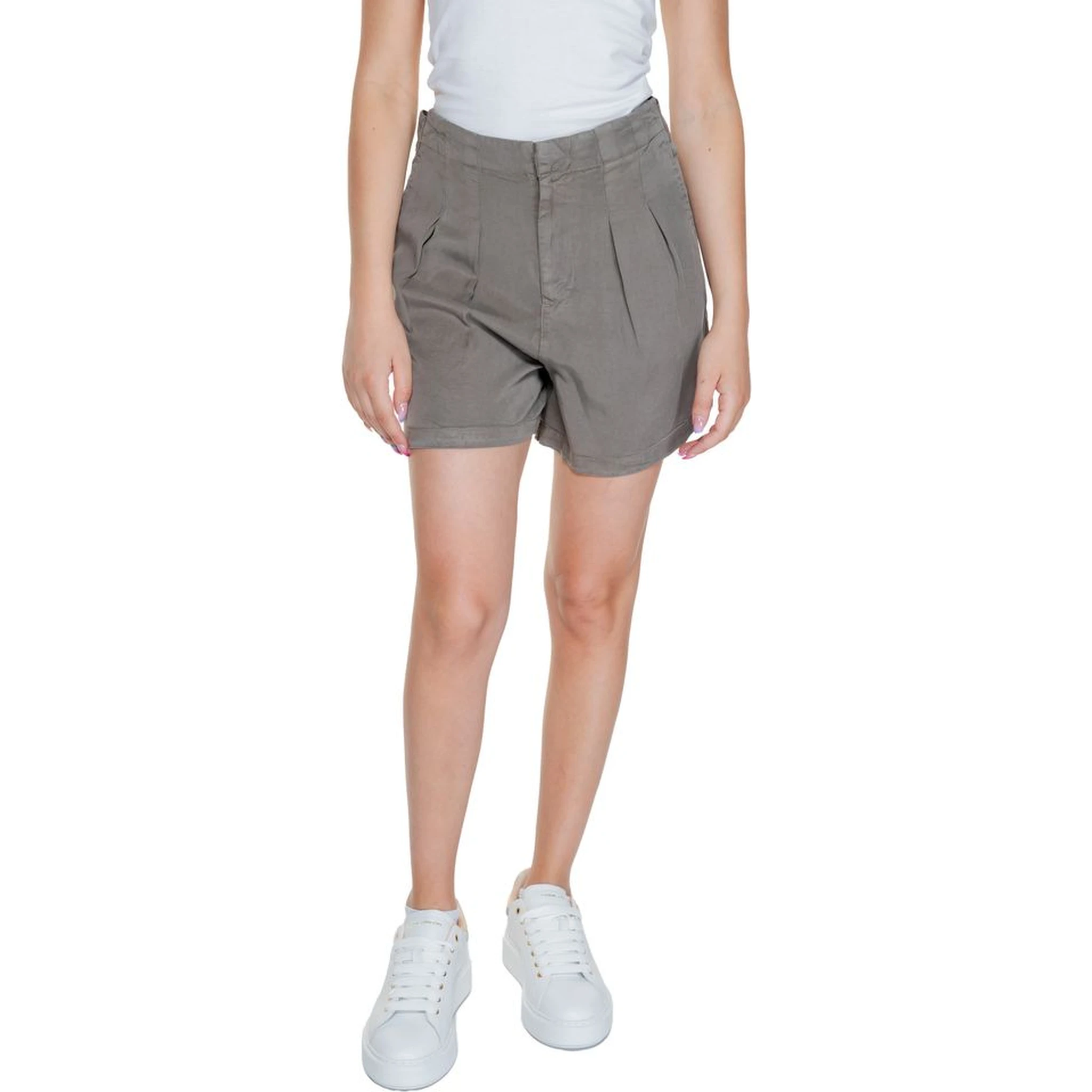 Beige Lyocell Shorts