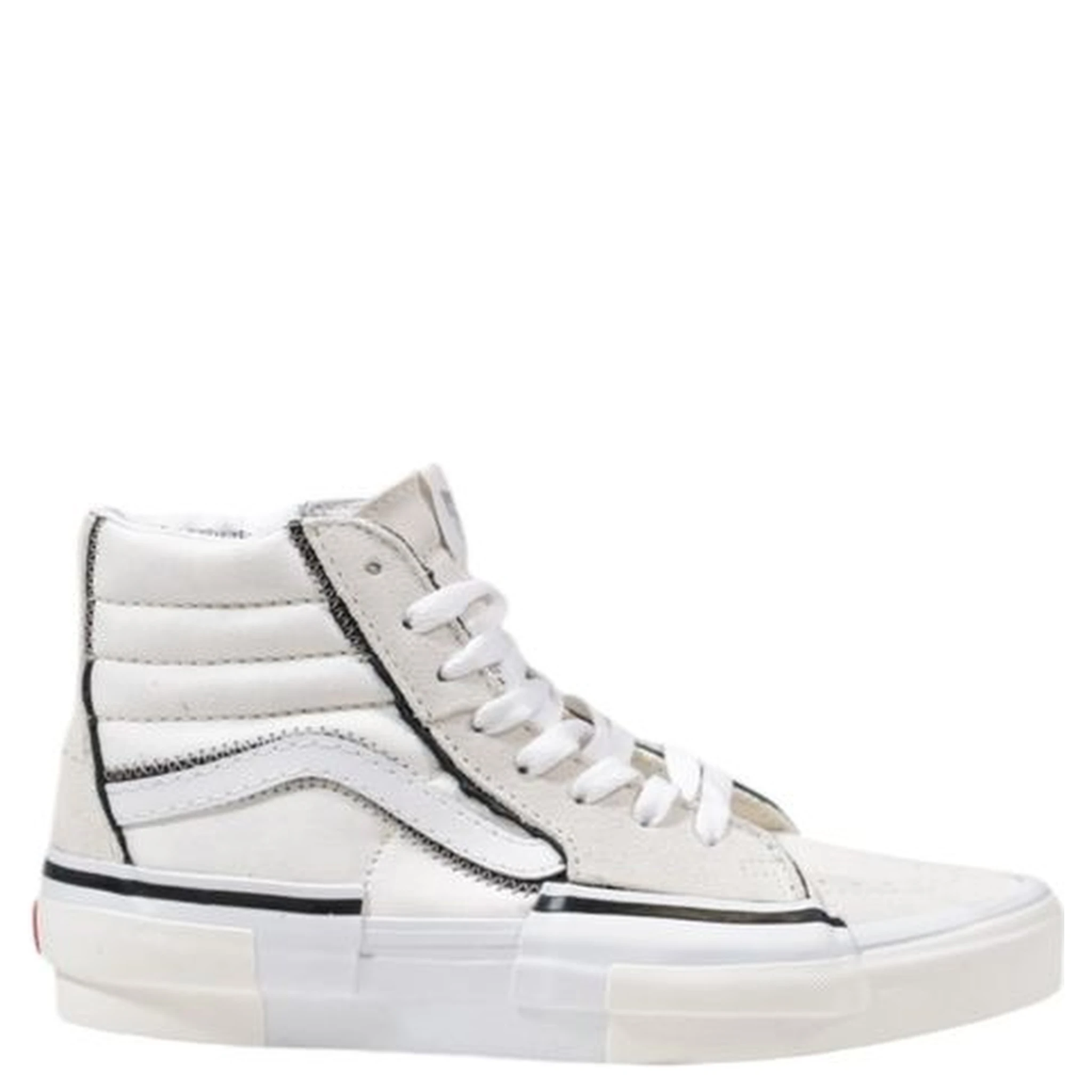 Beige Leather High Top Sneakers