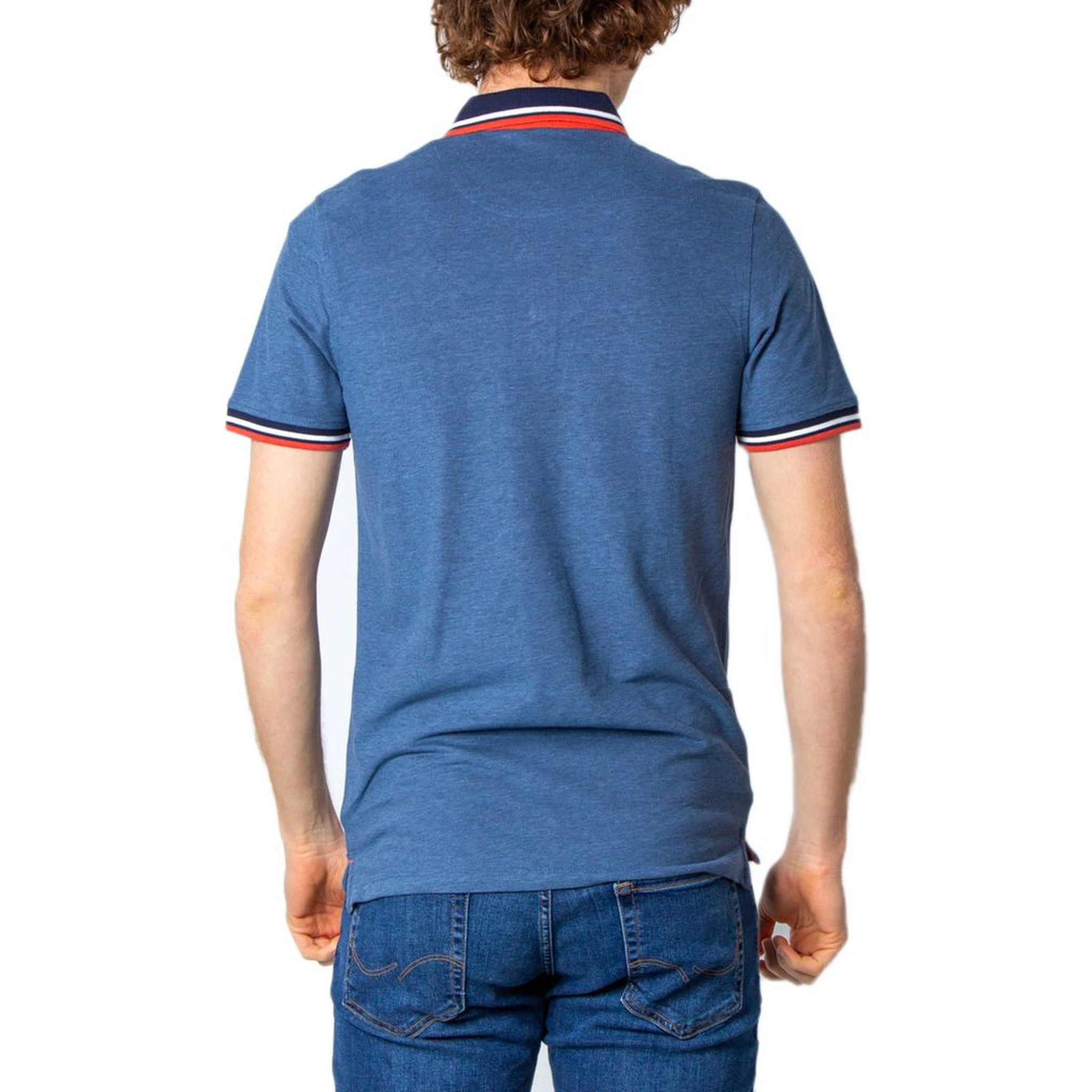Blue Cotton Polo Shirt
