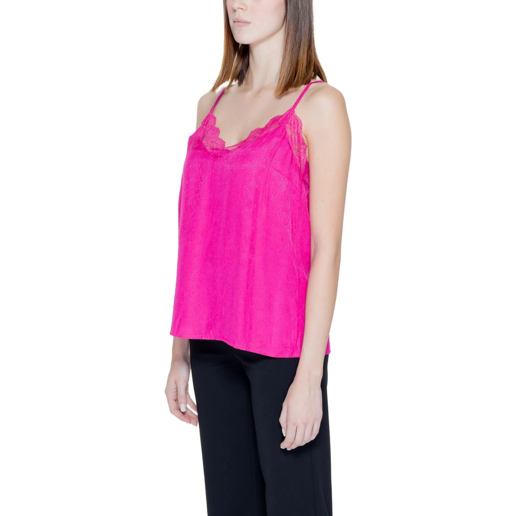 Pink Viscose Tank Tops