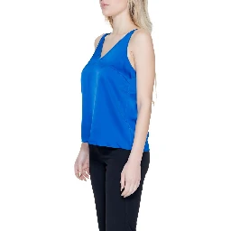 Blue Polyester Top