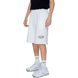 شورت برمودا أبيض من القطن