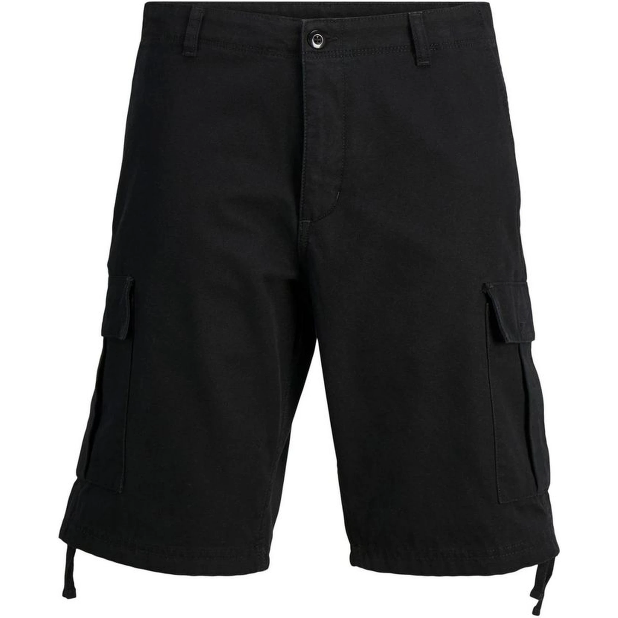 Black Cotton Bermuda Shorts