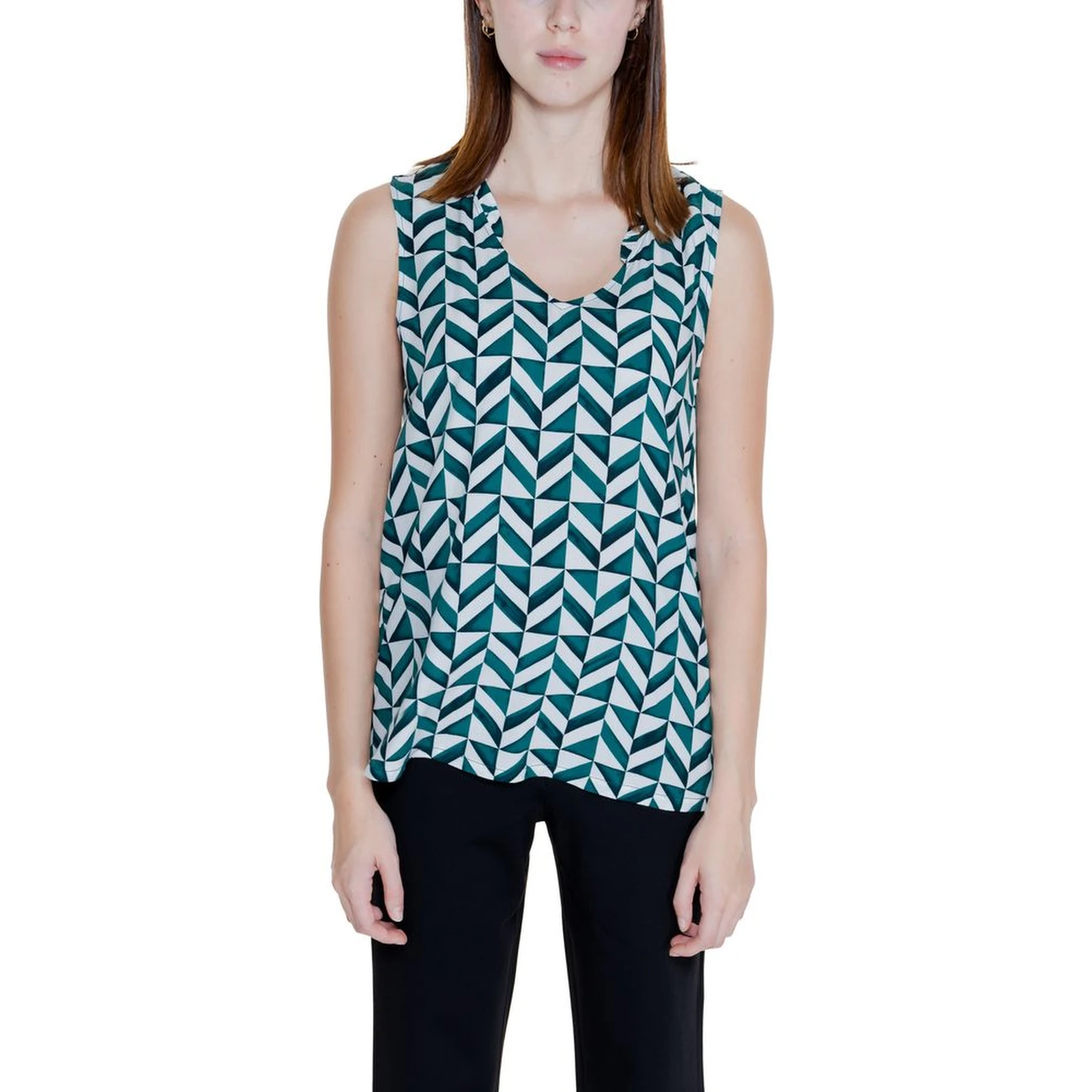 Green Viscose Tank Tops