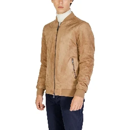 Beige Polyester Bomber