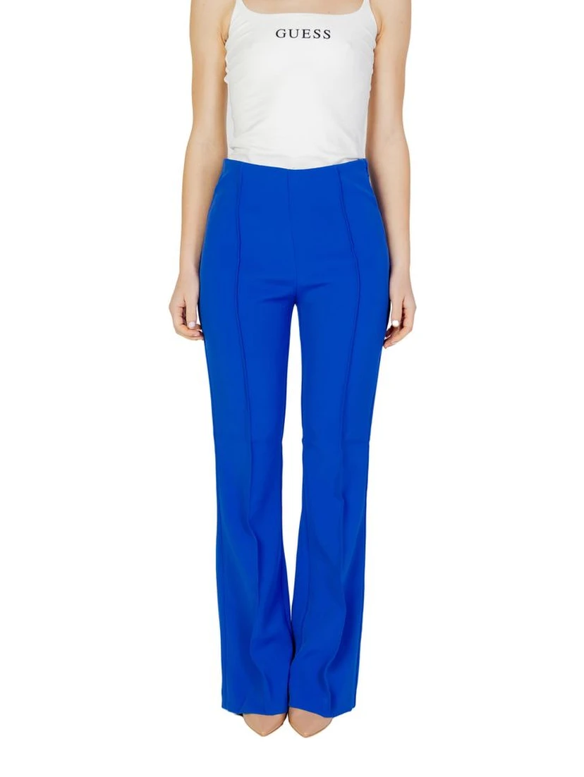 Blue Recycled Polyester Flared Pants