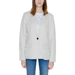 Beige Polyester Blazer