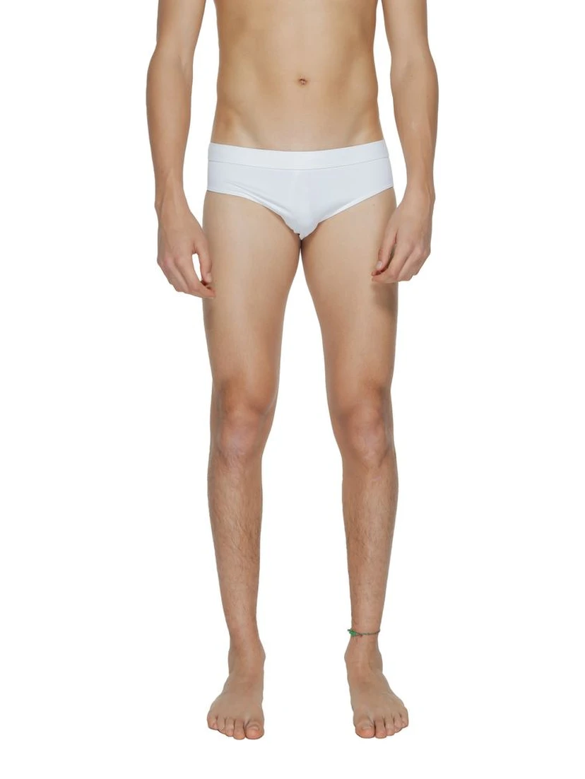 White Polyamide Swim Briefs