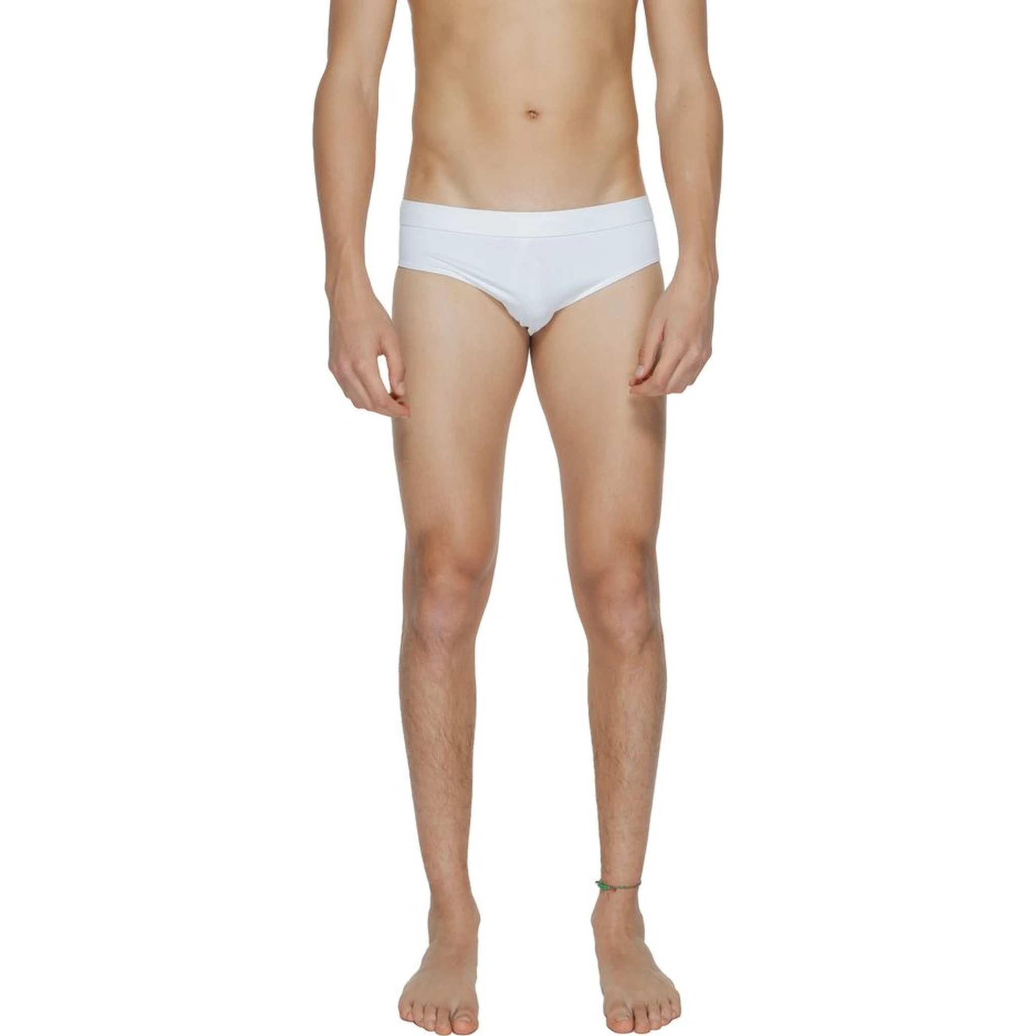 White Polyamide Swim Briefs