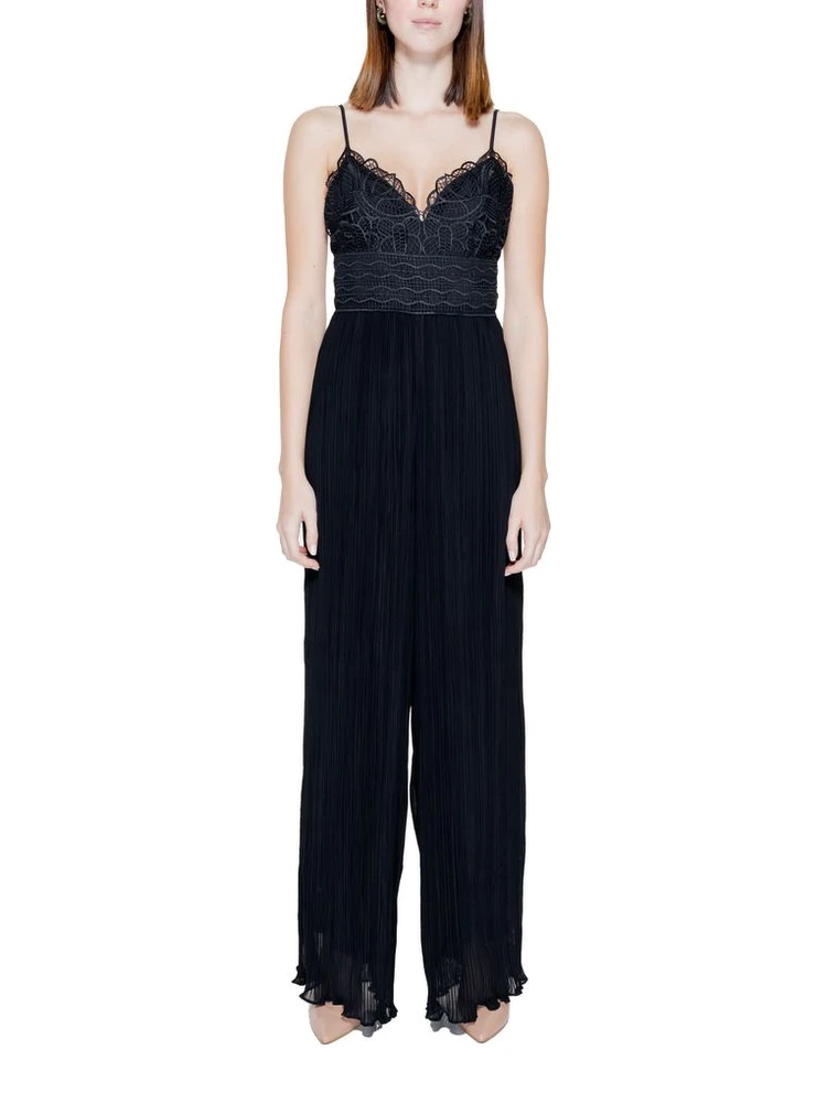 Black Polyester Jumpsuit