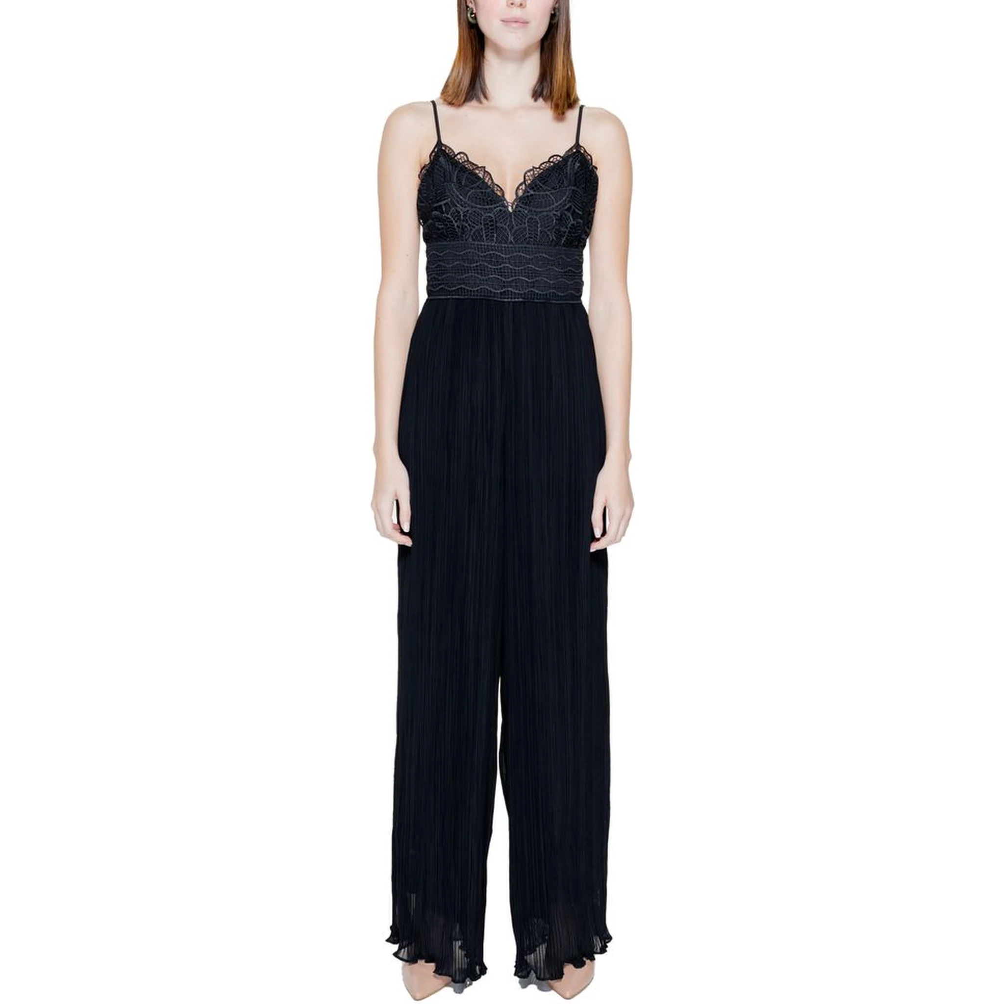 Black Polyester Jumpsuit