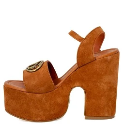 Brown Suede Leather High Heel Pumps