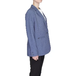 Blue Polyester Blazer