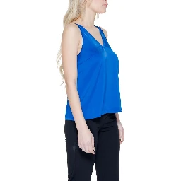 Blue Polyester Top