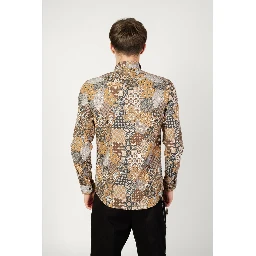 Beige Cotton Pattern Shirt