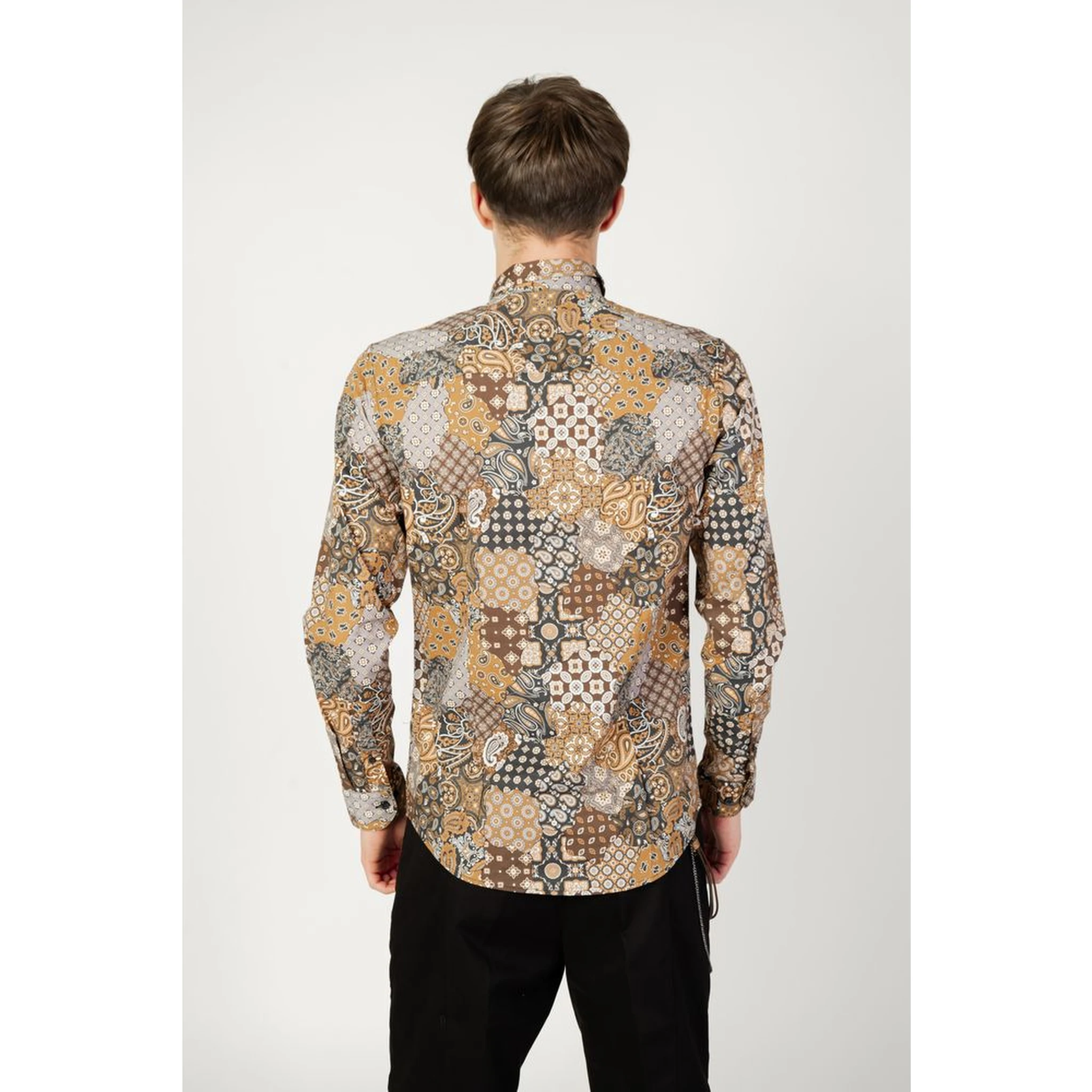 Beige Cotton Pattern Shirt