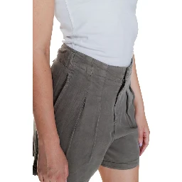 Beige Lyocell Shorts