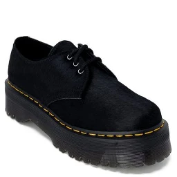 Black Leather Lace-Up Boots