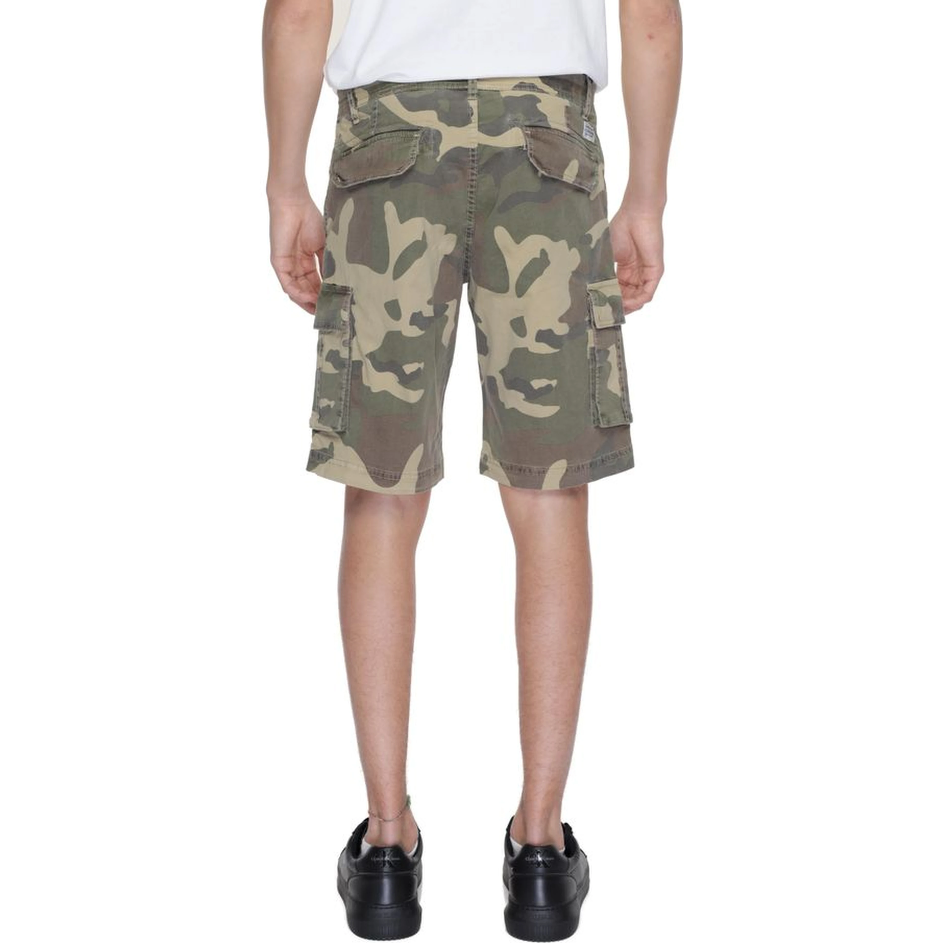 Beige Cotton Bermuda Shorts