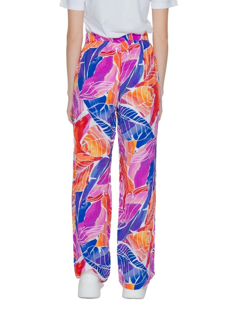 Multicolor Viscose Casual Pants