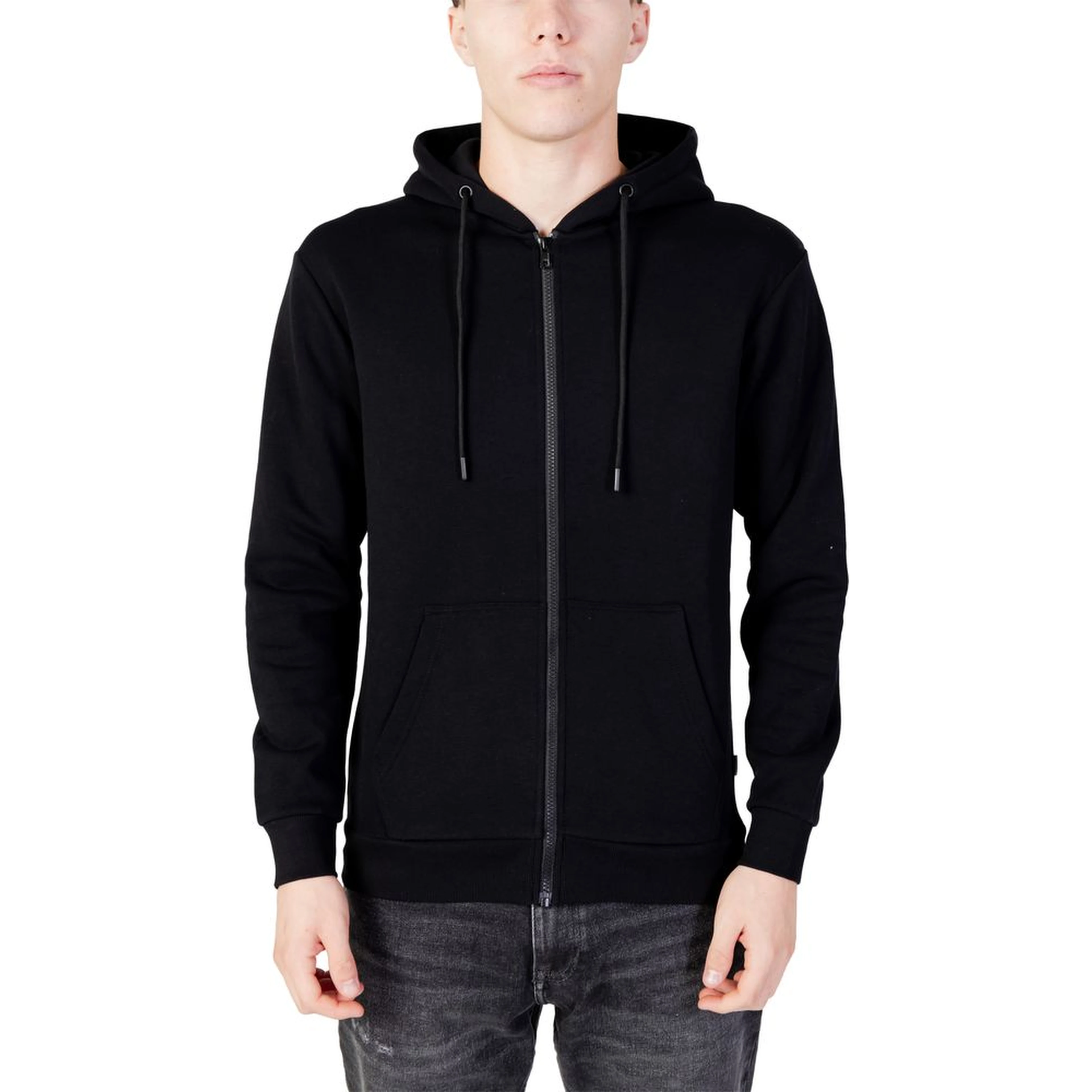 Black Polyester Hoodie
