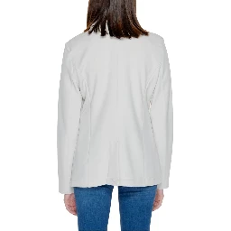 Beige Polyester Blazer