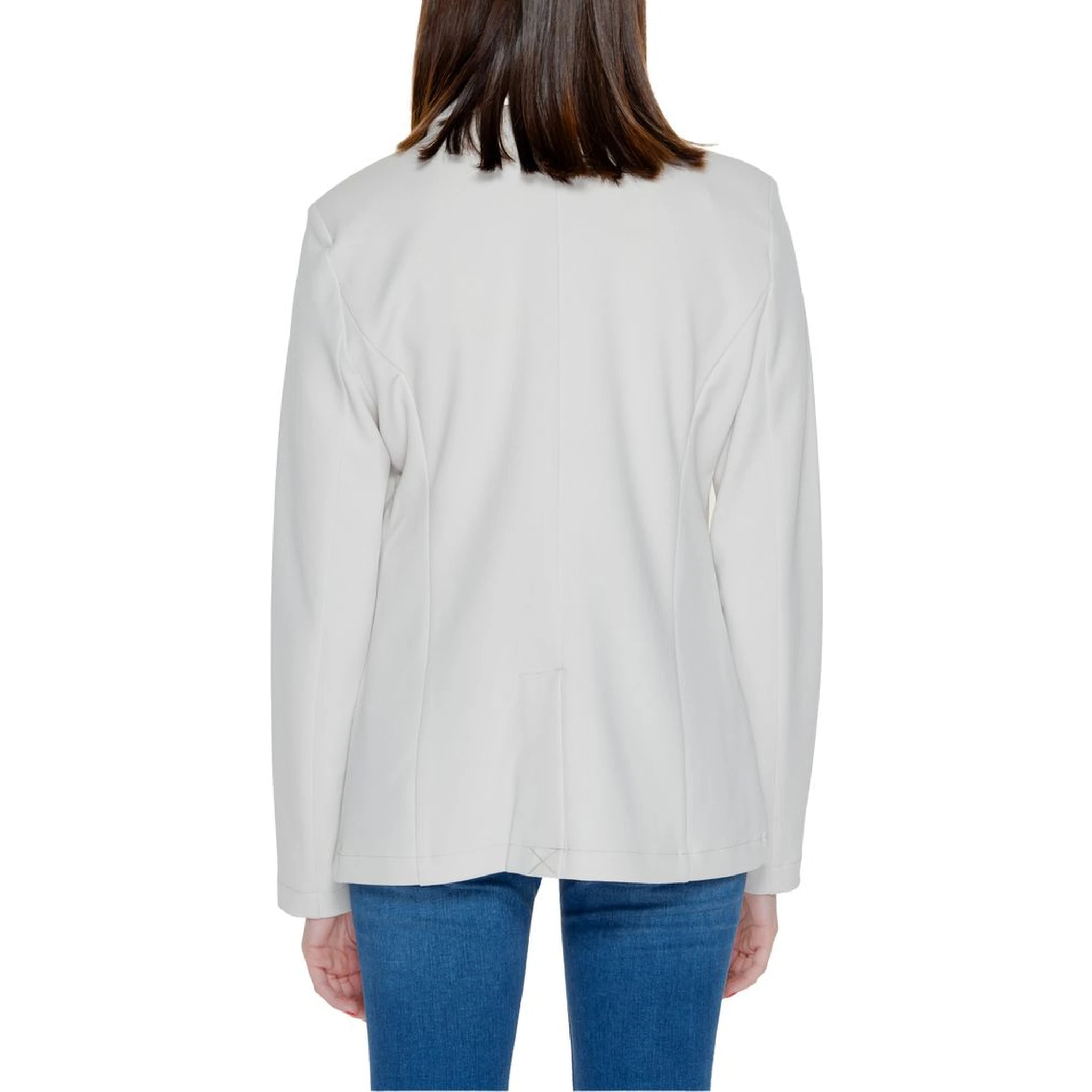 Beige Polyester Blazer