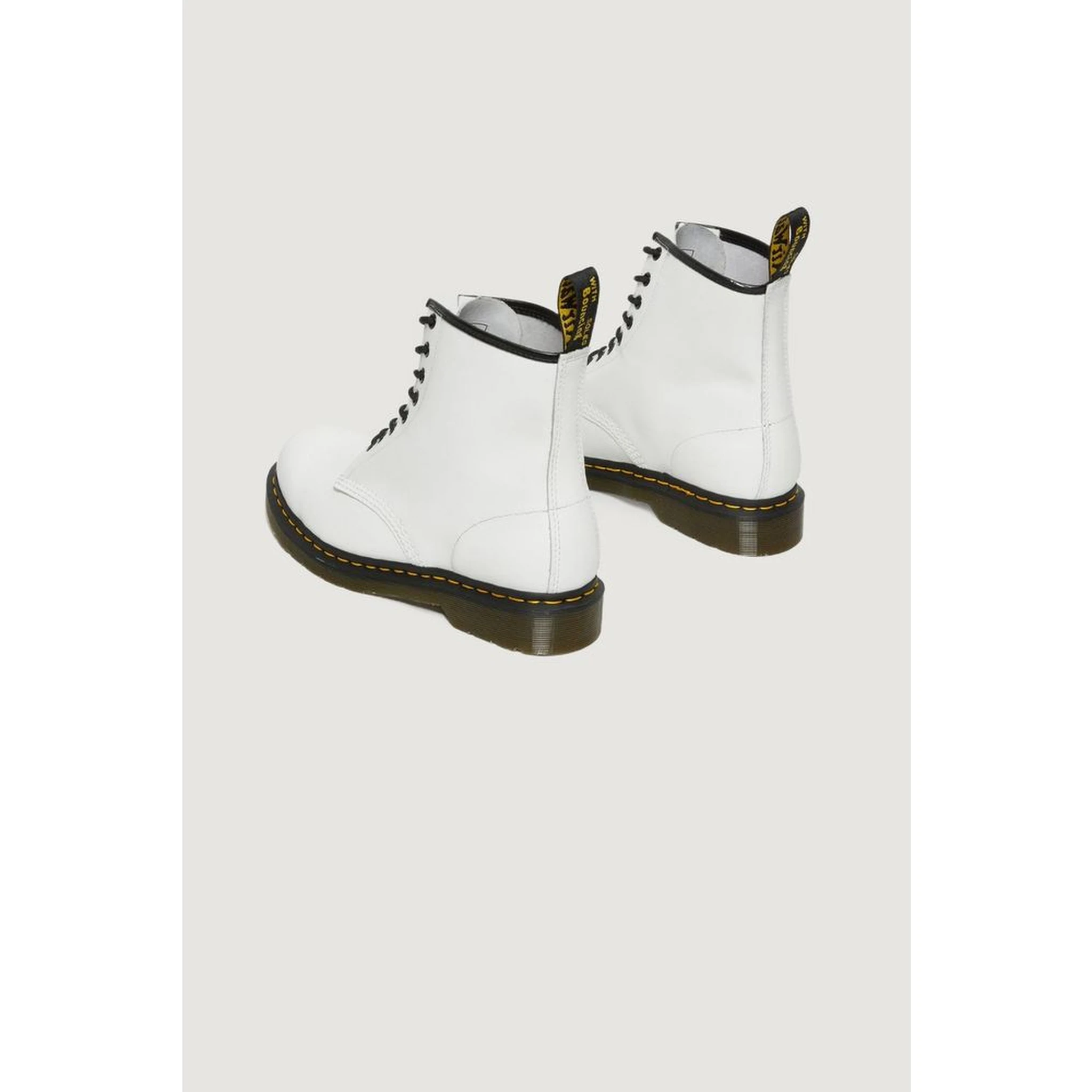 White Leather Lace-Up Boots