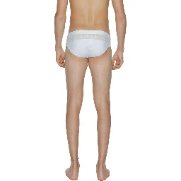 White Polyamide Swim Briefs